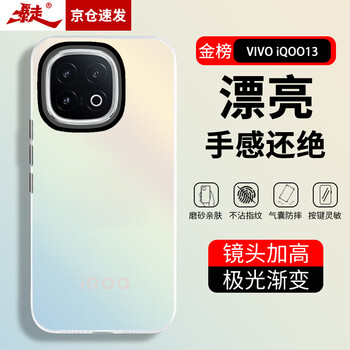 Suitable for iqoo13 mobile phone case, vivo iqoo13 protective cover, silicone soft edge, simple translucent, all-inclusive, anti-fall, laser gradient, high-end frosted hard shell