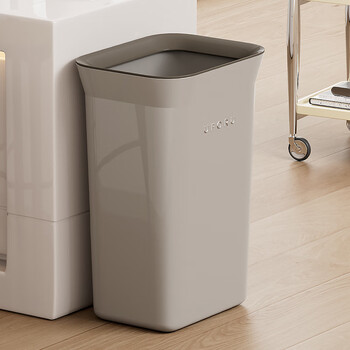 Cabinet star kitchen trash can special for household 2025 new large size large capacity bathroom living room commercial kitchen waste no bending gray-35l uncovered model