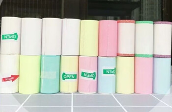 Wrong question printing paper suitable for alpha egg wrong question pocket printer paper self-adhesive thermal paper can be pasted paper white self-adhesive sticker 3 rolls