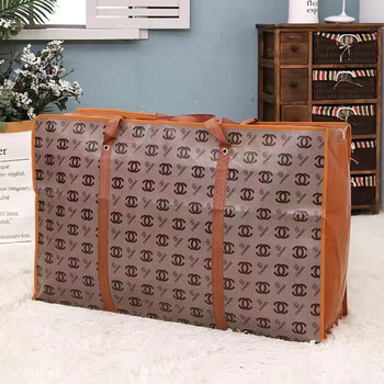Moving packing bag woven snakeskin luggage pocket storage bag sack thickened canvas artifact extra large capacity classic double c strong and durable huge + extra large
