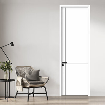 Srock bedroom door modern wooden door indoor door household carbon crystal door set door full fir wood solid wood filled door carbon fiber door customized carbon crystal saint white style 4 solid wood full fill + step cover + free magnetic lock