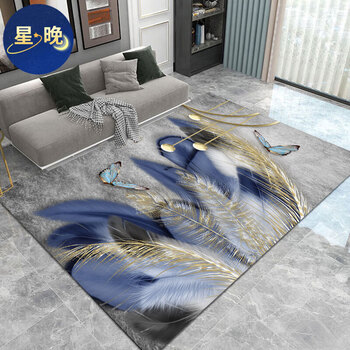 Star night carpet living room sofa coffee table mat dirty resistant non-slip waterproof washable bedroom bedside blanket thickened large area customized feather butterfly 200*300cm