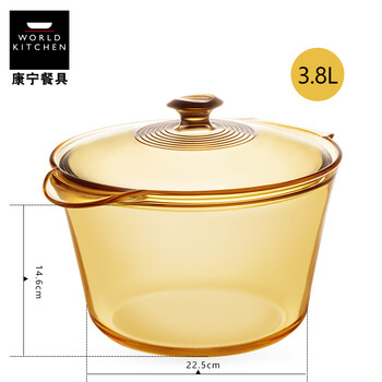 Midele health pot 12l38l open flame direct burning glass stew pot soup pot stew pot 3 points 8l