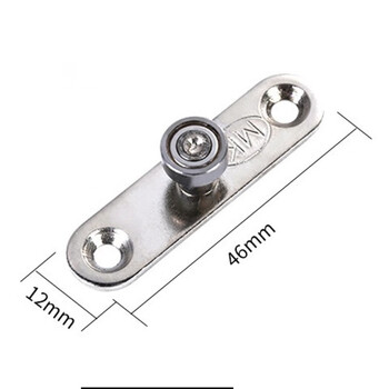 Xmsj furniture sliding door floor pulley wooden door positioning wheel sliding door swing limiter lower wheel kitchen hanging door floor guide wheel silver 10mm bearing single wheel