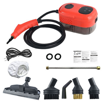 Beautiful you new recommended high temperature and high pressure steam cleaner kitchen air conditioner oil fume and grease cleaner car disinfection cleaner car washing machine red touch screen 1000ml glass wipe set national standard 220v