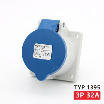 Original mennekes typ1366 concealed direct plug industrial waterproof socket 3 holes 3p16a 32a 32a_3 core_220v_socket_typ_1395