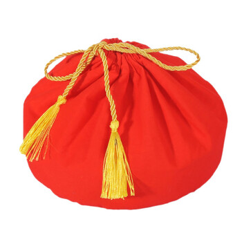 Luxu orange wine jar lid, wine jar seal, wine jar sandbag bag lid, cloth sealing bag, wine jar sealing cotton, diameter 16cm round bottom red cloth bag + lid plastic paper