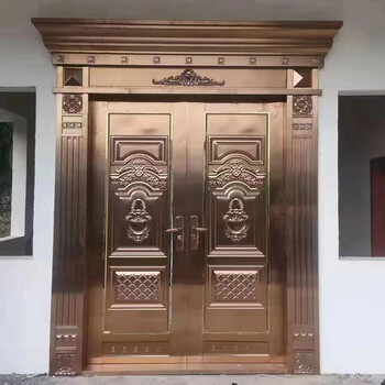 Jrb jiaruibao stainless steel door rose gold double door rural villa entrance self-built rural entrance door double door style 1