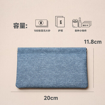 Oimg large capacity women's 2025 new cash wallet simple coin purse lipstick key automatic closing storage bag dark blue