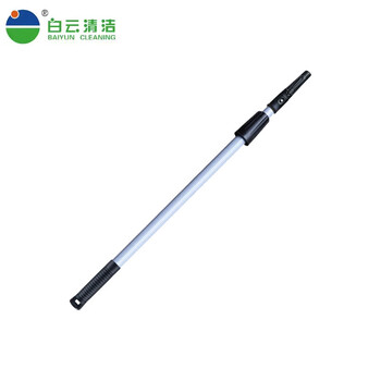 Baiyun cleaning af05003 aluminum alloy telescopic pole for cleaning glass and wiping exterior walls multi-functional extension pole double section 2.4 meters