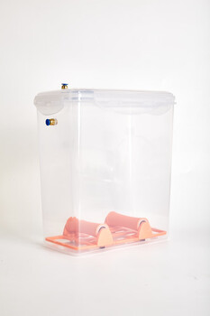 Jphznb3d printing supplies drying box pla moisture-proof box 3d printing drying box accessories 58l rice barrel extension bamboo drying box sunshine orange set