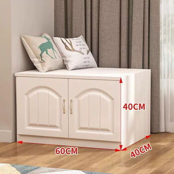 Xiaomi pearl solid wood bay window cabinet with storage cabinet, floor-standing low cabinet combination, custom-made balcony cabinet, bedroom tatami window cabinet, two-door model, length 60 depth, 40 height, 40cm, solid wood board, home delivery, installation included, ready for delivery