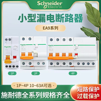 Schneider leakage protector 1p+n2p3p4p10a16a20a25a32a40a50a63a type c 63a_4p