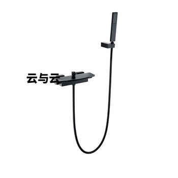 Jiujuhe customized darwin model 1008 in-wall bathtub faucet hot and cold waterfall bathtub shower faucet black (dual function)