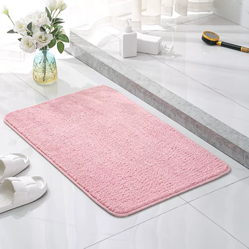 Yusenyi bathroom door absorbent bathroom mat non-slip door water floor mat carpet entry foot mat entry door mat home bathroom pink 4060cm