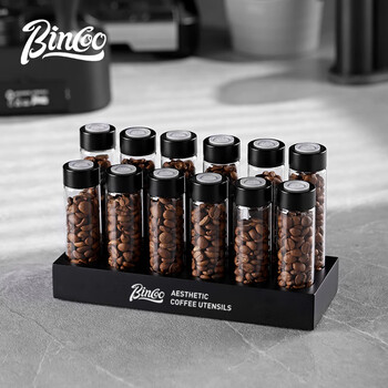 Bincoo coffee bean sealed can display rack transparent storage tank one-way exhaust valve portable storage bottle scent bottle