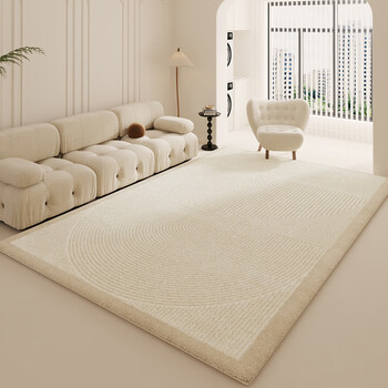 Yulu ins cream style imitation cashmere living room carpet light luxury high-end coffee table bedroom floor mat waterproof and non-slip can be customized annecy-b thick imitation cashmere 160*230cm skin-friendly and environmentally friendly and does not shed lint