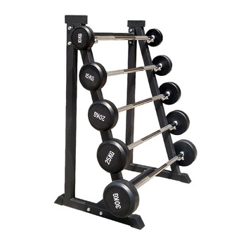 Jielik fixed barbell one-piece combination set, straight bar set, one-piece barbell combination, five sets of barbells including rack