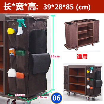 Hotel linen truck bag storage cleaning truck canvas bag garbage bag hotel room recycling truck linen bag 06 long bag work truck (with small cloth pocket + zipper