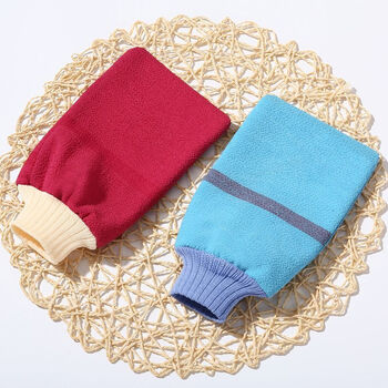 Powerful bath double-sided long strip with extra coarse sand back strip sling adult bathing artifact back lengthened double-sided extra coarse sand blue bath towel double mud extended lengthening and widening-rubbing towel limited time ordinary