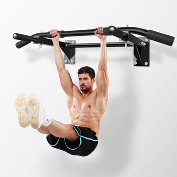 Chaosihui door-mounted horizontal bar home indoor punched wall double-pole pull-up device adult double-pole home fitness equipment a horizontal bar + thickened black