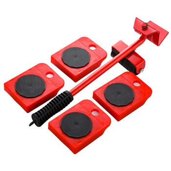 Gjxbp bedroom jack wheel jack base universal joint with pulley multi-functional household refrigerator bed moving furniture dining table moving device 5-piece set