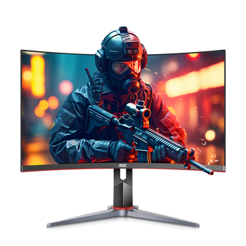 99% new aoc 27-inch 2k hd 180hz hdr10 fast lcd 1ms wide color gamut rotating lift curved gaming computer monitor cq27g2x