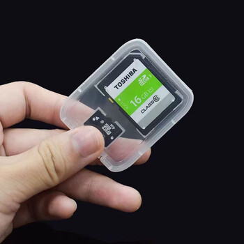 Onefavor memory card tf card box sd card box tf storage box cf memory card box small white box tf+sd small card box memory card transparent small white box storage box protective box single tf+sd card box 1