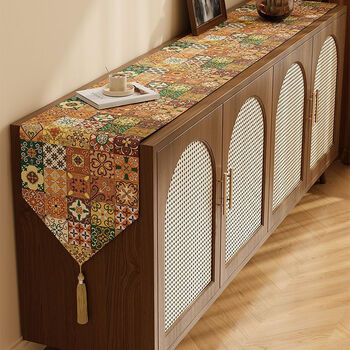 Sailotou new table flag american retro light luxury american tea banquet table flag sideboard cabinet long decoration middle table tea honey monroe 32*220cm