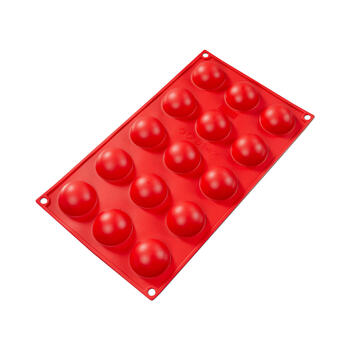 Fat daddio sfat daddio silicone bakeware 15-cavity half ball (0.64 oz)
