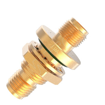 Airtight adapter sma-k connector sma female to female wall flange 18g high frequency vacuum witc4141-13 4141-13-aa4 short neck