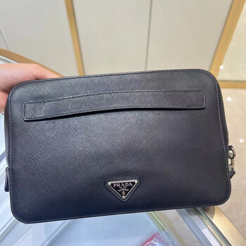 Second-hand 95 new g family ufo badge series long zipper wallet, same style for men and women, short wallet, clutch bag 98 new black full leather clutch bag