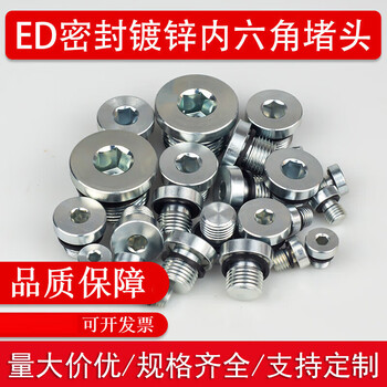 Tiannan brothers ed galvanized carbon steel inner hexagonal metal thread plug hydraulic valve oil port flange surface sealing oil plug metric m12*1.5