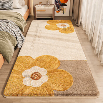 Smvp2025 new style bedroom bedside blanket master bedroom room under bed mat floor mat cashmere floor mat fresh yellow 40cm*120cm
