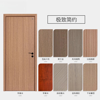 Customized home soundproof door, silent door, customized indoor room door, bedroom soundproof door, set door, solid wood composite, simple