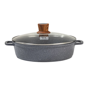 Mgc medical stone hot pot special pot hot pot pot commercial soup pot induction cooker non-stick pot hotel soup stew pot french crow ash hot pot 24cm