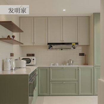 Huili's whole house french light luxury kitchen cabinets overall customized kitchen slate countertop decoration villa design appointment measurement/design