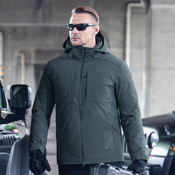 Longya ii hidden blazing jacket goose down down jacket winter short high-end warm casual jacket dark gray green m 175/96a