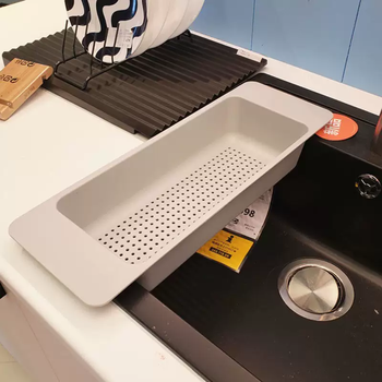 Yusen yilun watt strainer bowl drain basket home kitchen vegetable fruit basket knife fork spoon chopsticks water filter sink drain rack gray 2 pieces factory direct supply