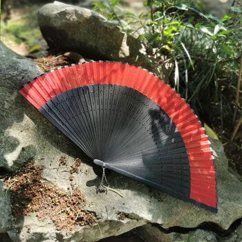Ancient style folding fan chinese style summer hanfu cheongsam folding fan small bamboo fan dancing fan dance fan green classical red
