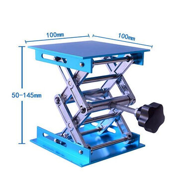 Laboratory simple lifting platform manual stainless steel portable alumina lifting platform small household aluminum oxide 100*100