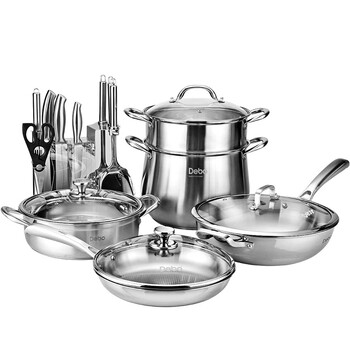 Debo debo set pot, wok, frying pan, kitchen utensils 13-piece set 13-piece set