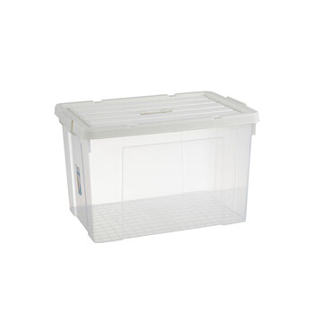 Su shi 80l transparent white lid waterproof and moisture-proof transparent storage box (price unit) white lid transparent 80l white lid transparent