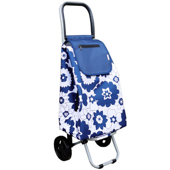 Overocean overocean yy40e elderly shopping cart stall foldable portable trolley household lightweight grocery cart 33*22*54cm yy40e088 steel tube blue cherry blossom