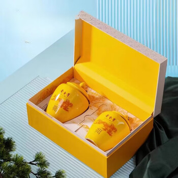 Yanhai 50% off golden bud tea premium 2024 new tea mingqian golden leaf gift box anji tea tree variety rare white 505g two ceramic boxes/250g per box, total 500g