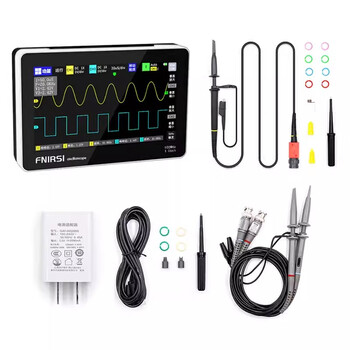 Fnirsi flat-panel digital oscilloscope dual-channel 100mhz bandwidth 1gs sampling small portable 1013d oscilloscope high-end 100x probe
