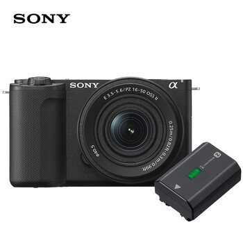 Sony (sony) zv-e10 ii aps-c format mirrorless camera, creative appearance filter, black 16-50mm standard lens set + fz100 battery
