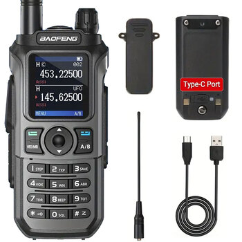 Baofeng uv-21 walkie-talkie one-click frequency matching type-c long-distance outdoor car radio black single pack