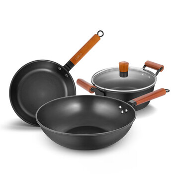 Debo debo franklin home set pots, non-stick pans, uncoated frying pans, induction cooker, gas stove, soup pot, three-piece set