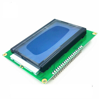 Ouhuayuan lcd12864 lcd screen 5v blue screen with chinese font library with pin header st7920 supporting 51 development board blue background and white characters